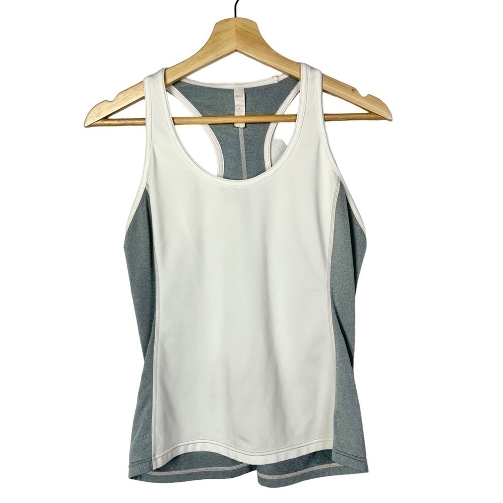 Lucy White‎ & Gray Two Tone Athletic Tank Top M